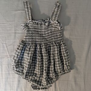 Checkered Smocked Halter Top